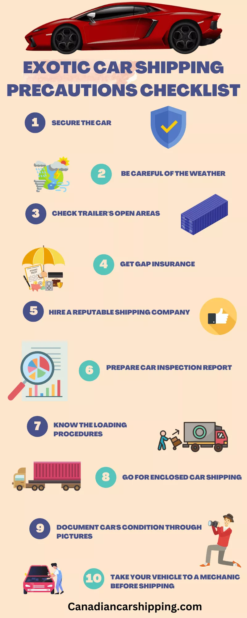 11 Expensive &amp; Exotic Car Shipping Precautions Checklist